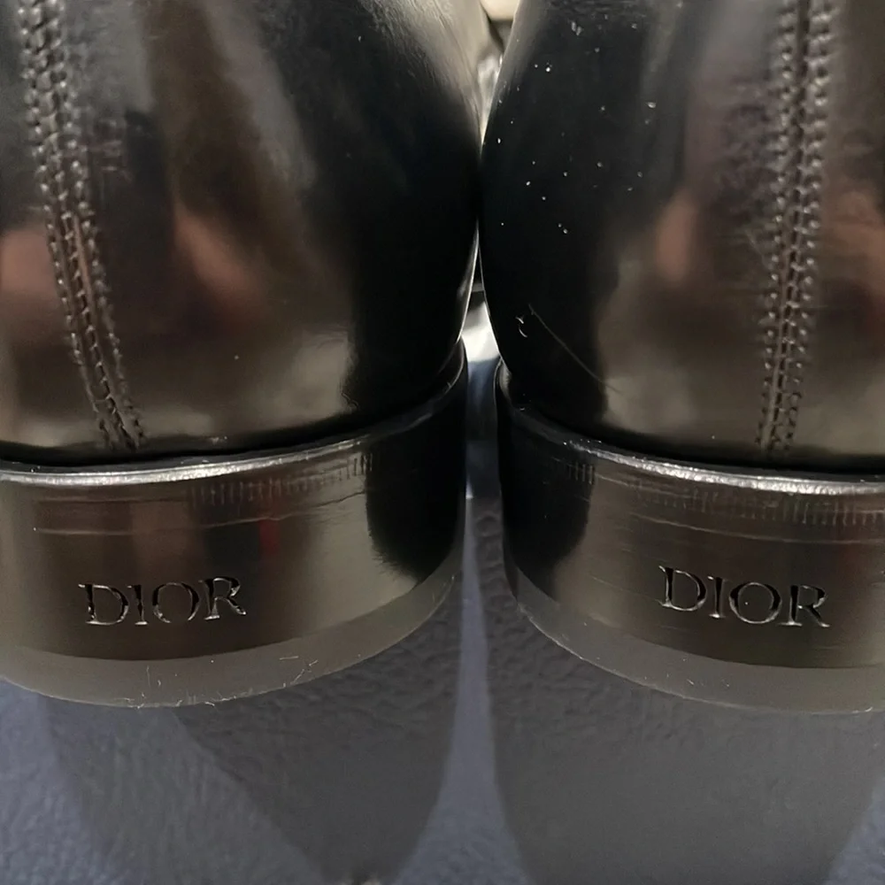 DIOR DERBY PATINA CALF BLACK SHOES - Picture 9 of 11